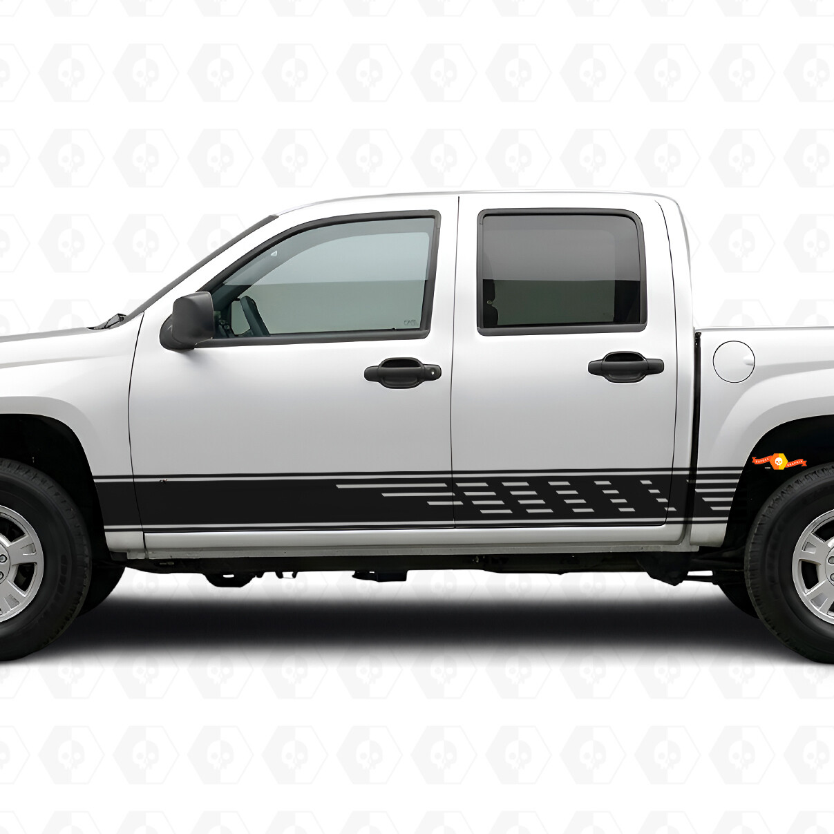 Afwisselende gleuven deur- & dorpelvinylstrips voor Chevrolet Colorado 1e generatie 2004-2012