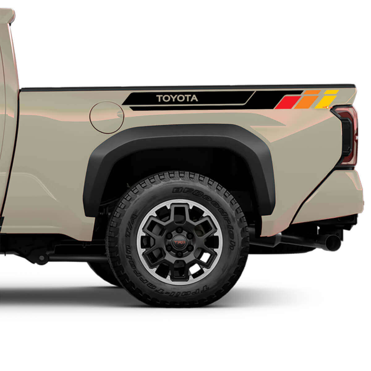 Heritage Stijl Bedzijde Streep Vinyl Decal Kit voor Toyota Tacoma