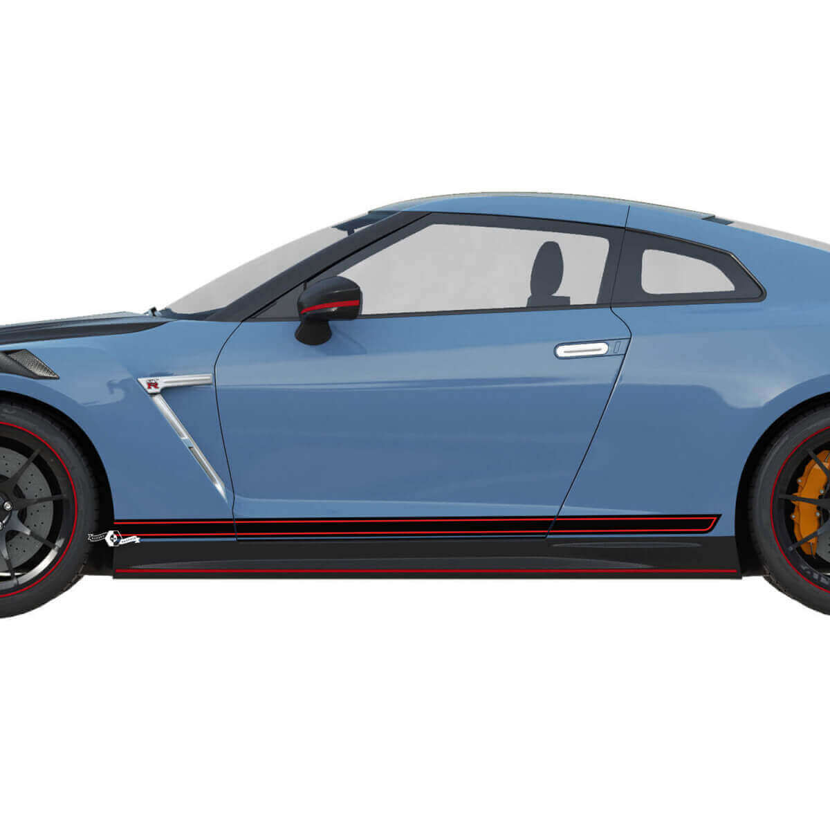 2x Zijdeuren Grafieken Nismo Strepen Lijn Decal Kit 2 voor Nissan GT-R