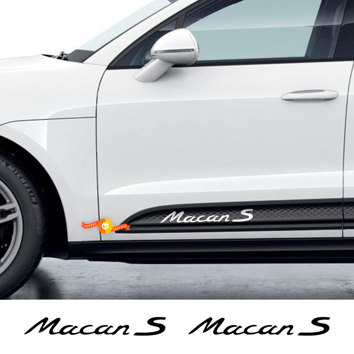 Paar Porsche Stickers Macan Porsche Deuren zijde sticker sticker
