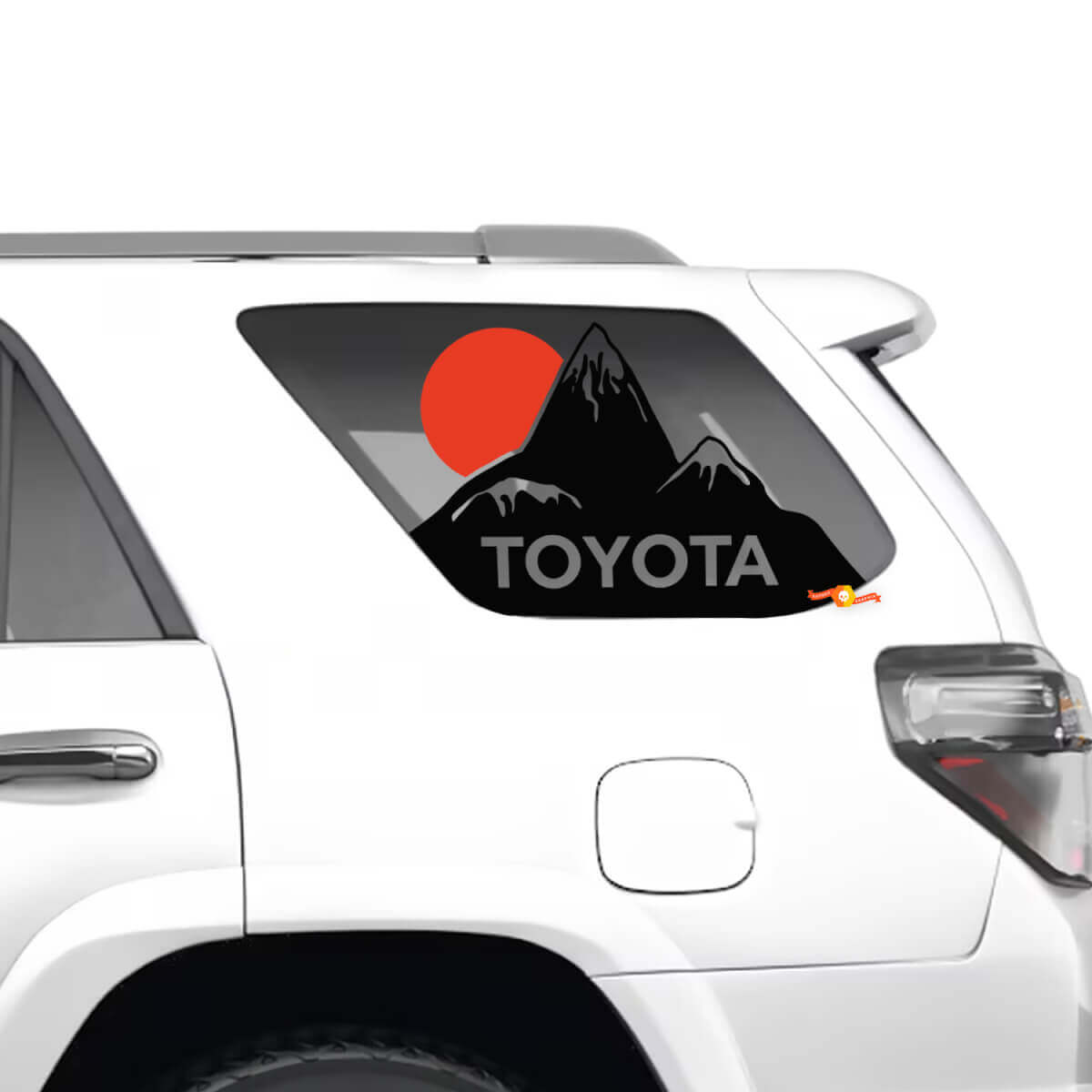 Zijwijk raambergen zonsondergang vinylstickers sticker kit voor Toyota 4Runner
