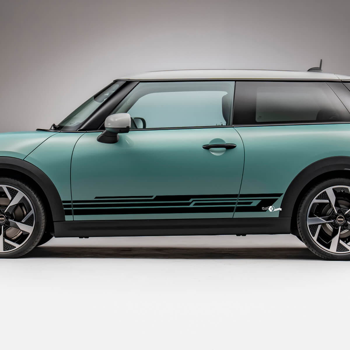 Side Racing L strepen grafische sticker voor Mini Cooper S
