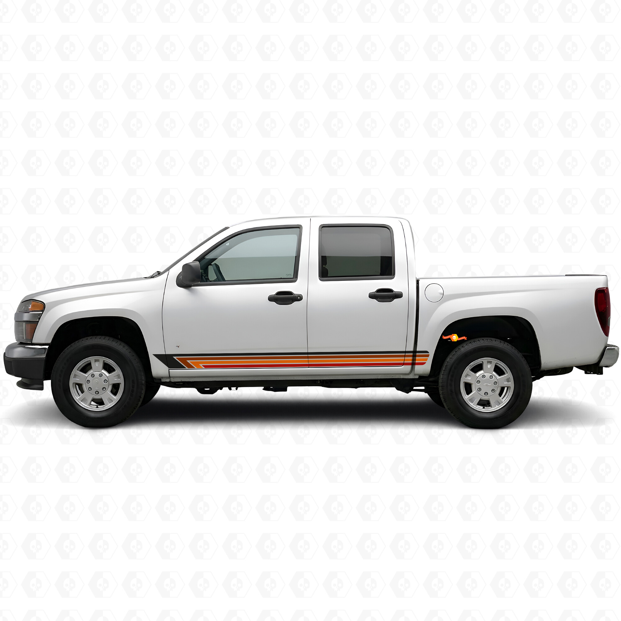 Vintage Band Deur- & Rokerpaneel Vinyl Strepen voor Chevrolet Colorado 1e Gen 2004-2012