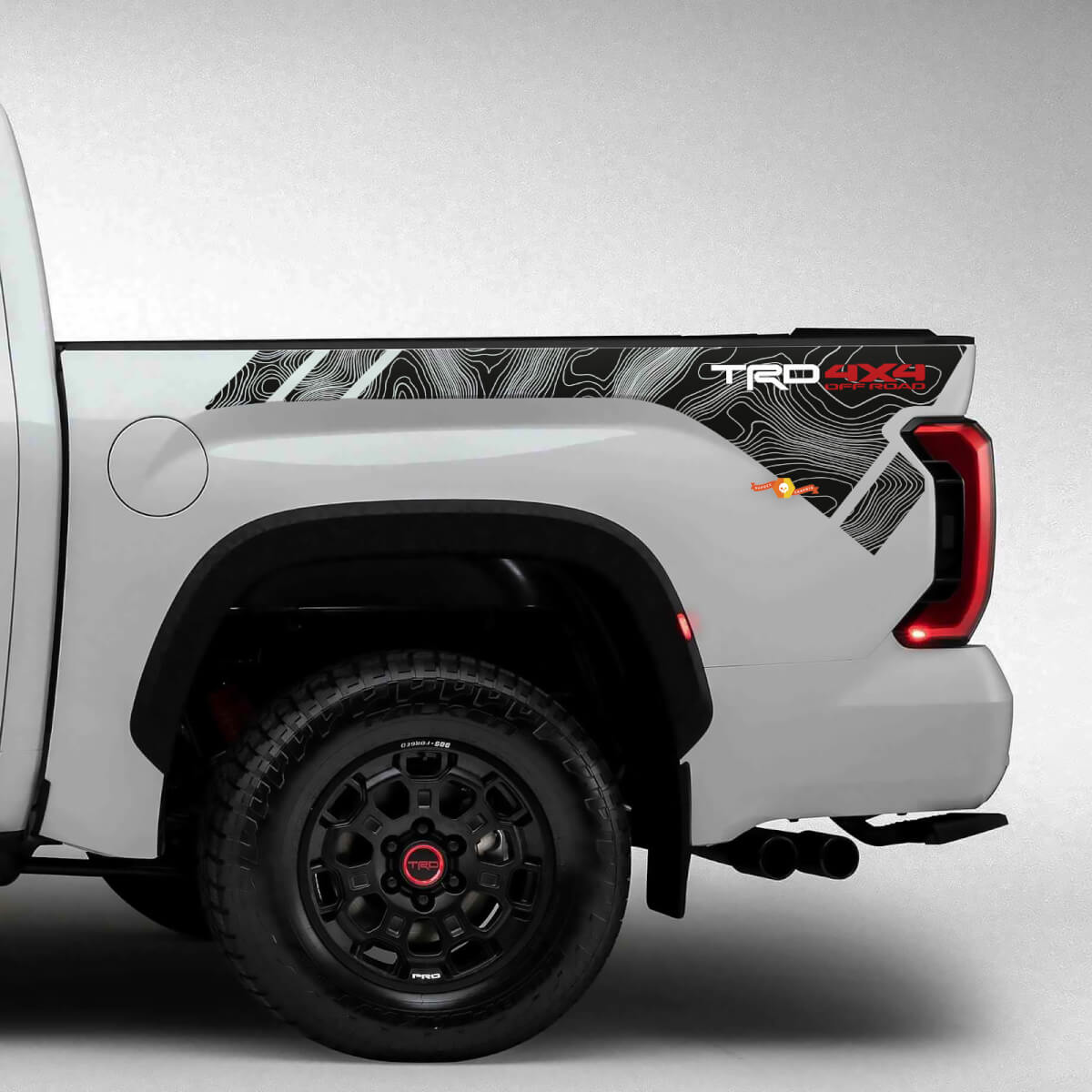 Bed Side TRD Topografische kaart vinylstickers sticker geschikt voor Toyota Tundra
