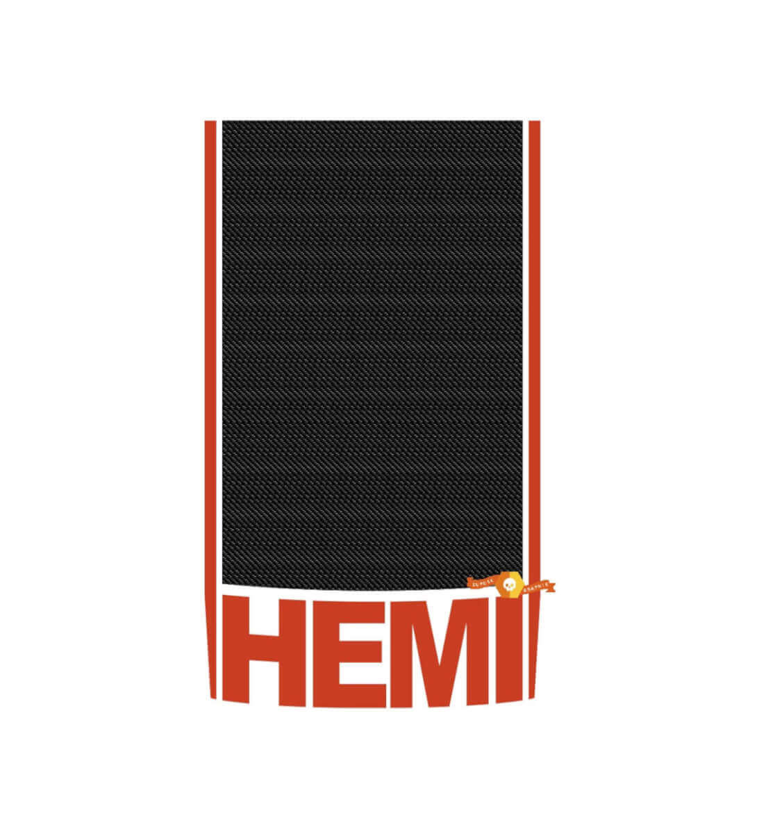 Hemi Carbon Vinyl Racing Hood Stripe Decal Sticker voor Dodge Durango
