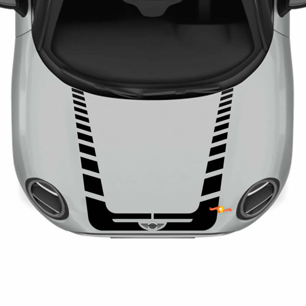 Motorkap Racing Strepen Rally Decal grafische sticker voor MINI Cooper
