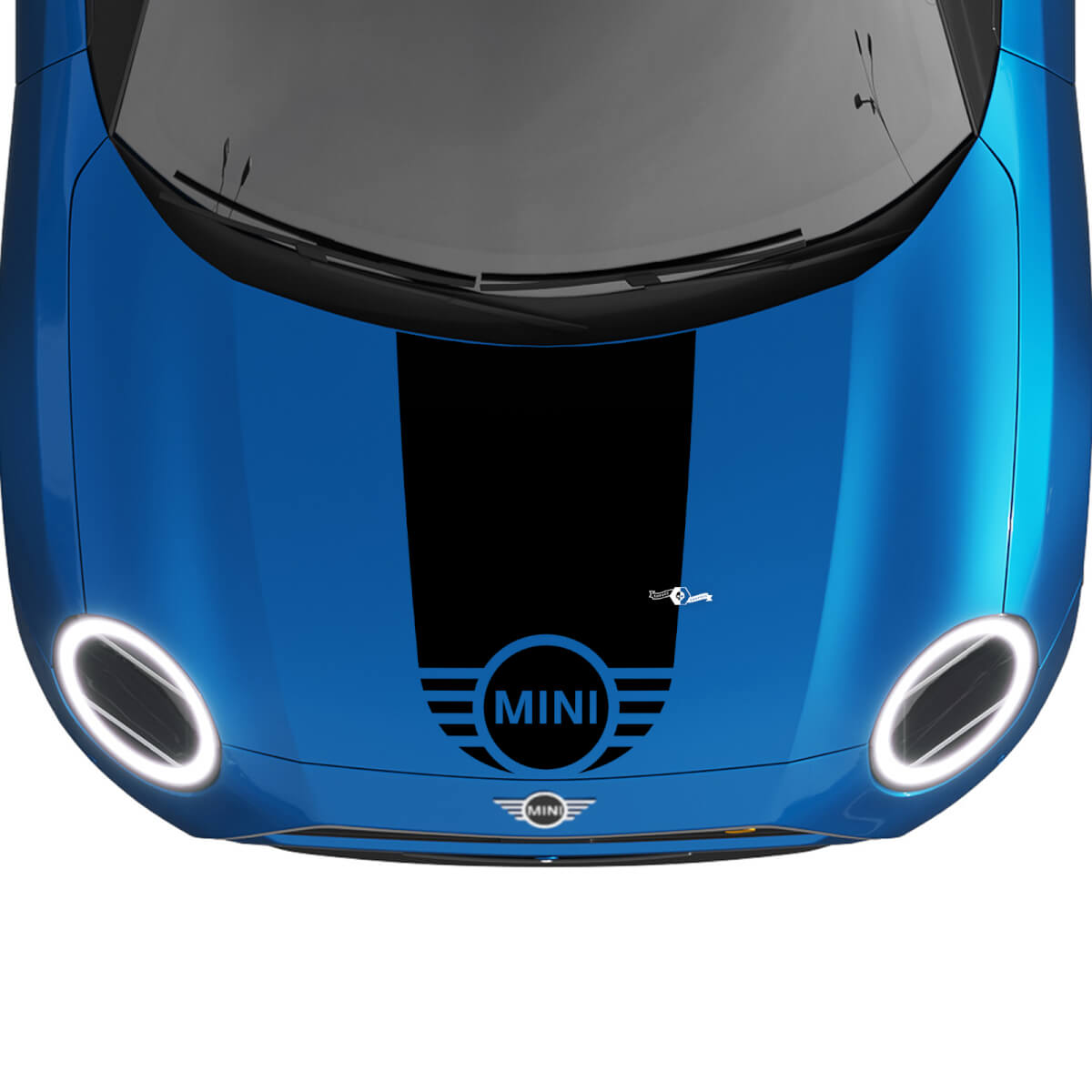 Mini Hood Racing Central Stripe Rally Decal grafische sticker voor Mini Cooper
