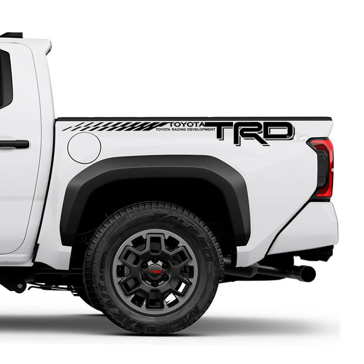 Lettering TRD-logo Bedside Truck geruite streep decals stickers voor Toyota Tacoma 4e generatie