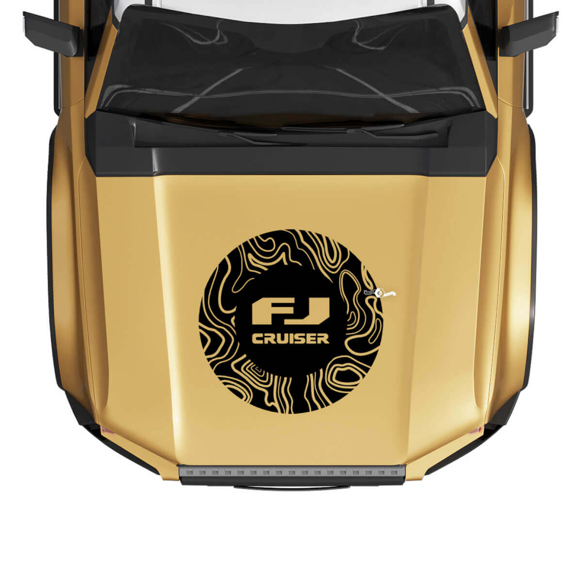 FJ Cruiser Topografische Kaart Wrap Hood Decal Sticker voor Toyota FJ Cruiser
