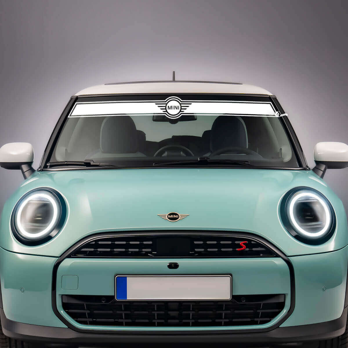 Voorruit streep vinyl grafische sticker sticker voor mini cooper s
