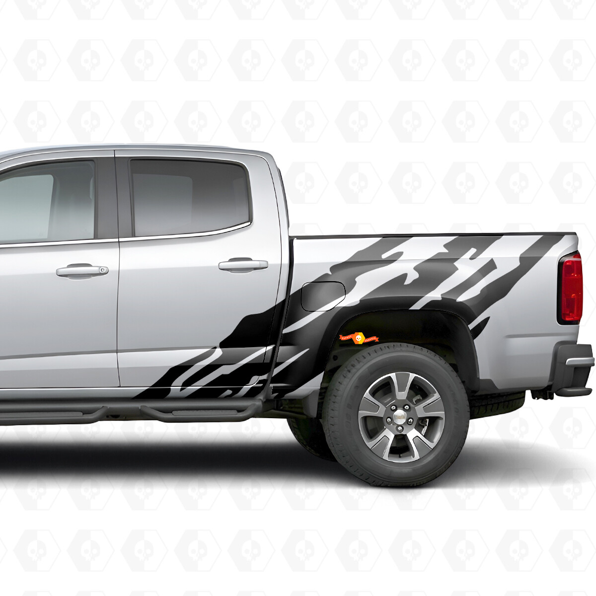 Getande Deur- en Zijpaneel Vinyl Strepen voor Chevrolet Colorado 2e Gen 2015-2022