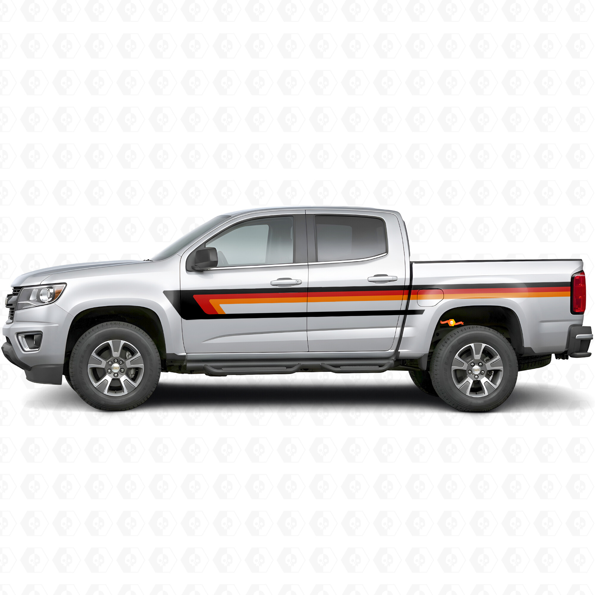 Retro bovenste gordellijn deur- en zijpaneel vinylstrepen voor Chevrolet Colorado 2e generatie 2015-2022