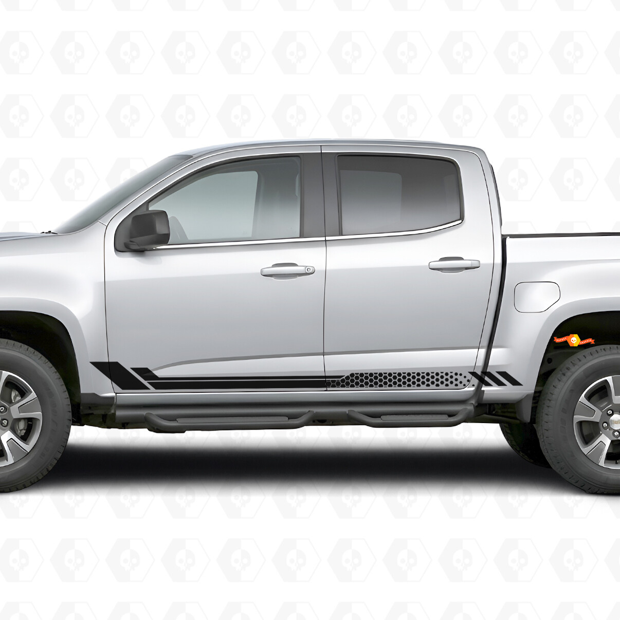 Honeycomb Deur- en Side skirt Vinyl Strepen voor Chevrolet Colorado 2e generatie 2015-2022