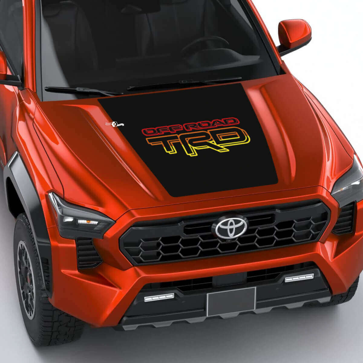 TRD Mountain Vintage Retro Heritage Sun Stripes Hood Decal Sticker voor Toyota Tacoma 4e Gen
