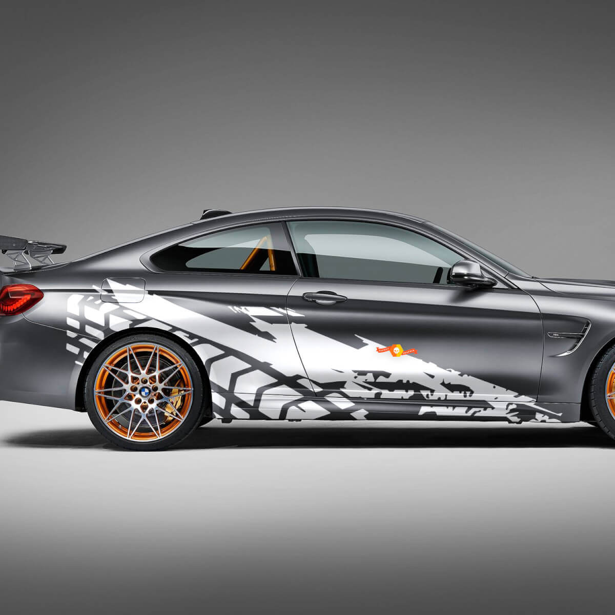 Zijdeuren Achterbanden Sporen Vinyl Decal Sticker passend bij BMW-modellen, enz.
