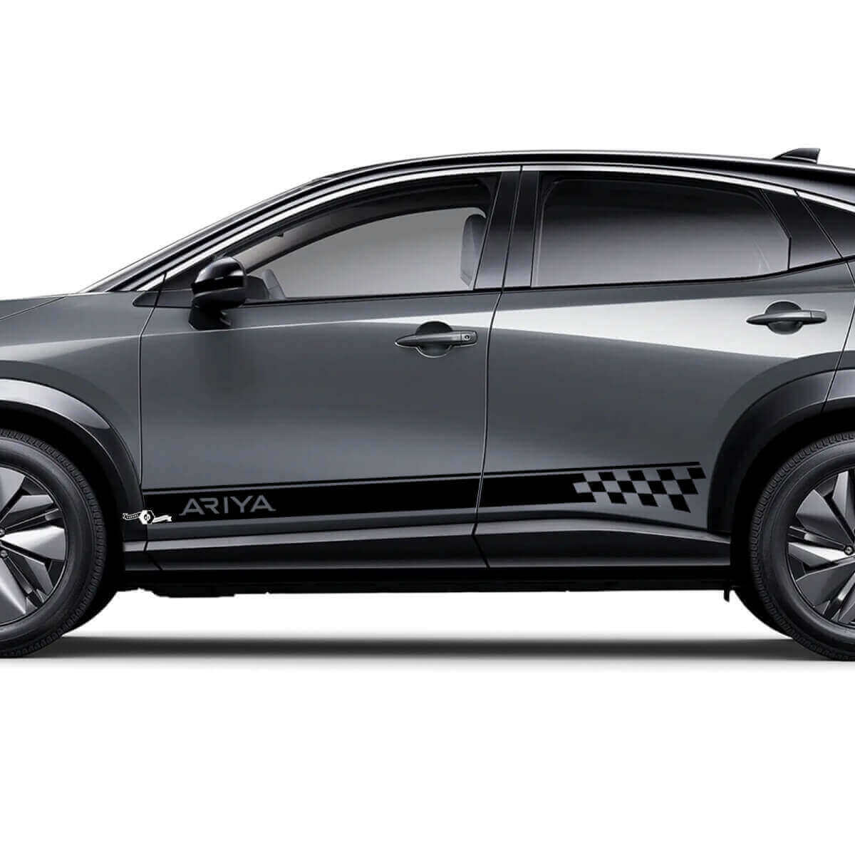 Vlag Geruit Zijdes Racing Logo Accent Strepen Grafische Decal Kit voor Nissan ARIYA