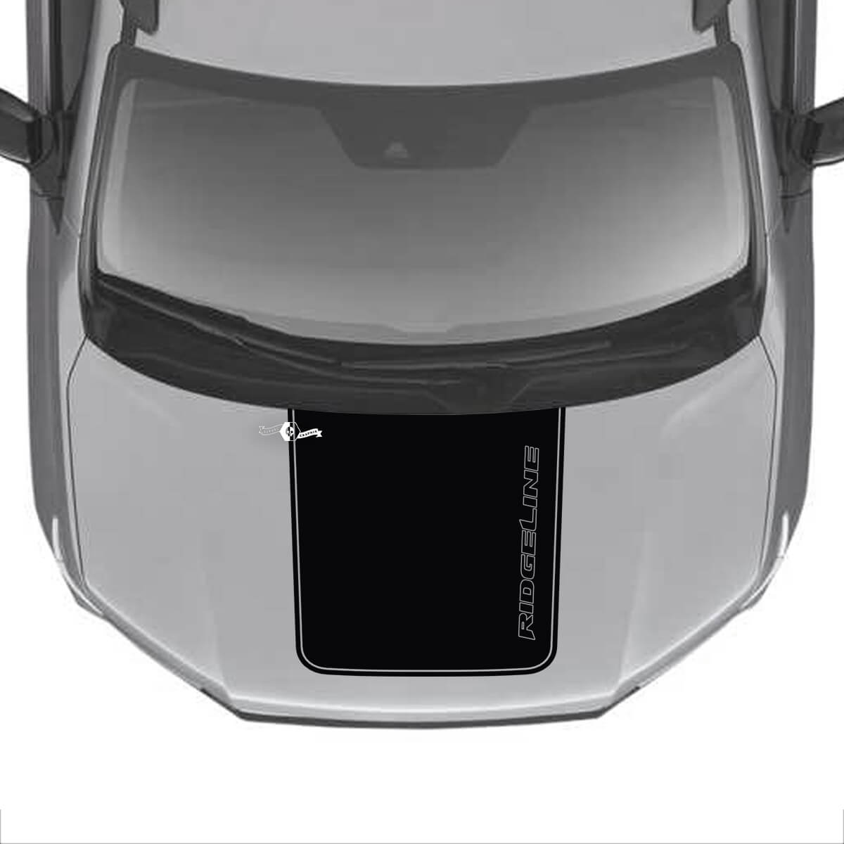 Motorkap Midden Vinyl Decal Stickers Sticker Graphics SupDec Design voor Honda Ridgeline

