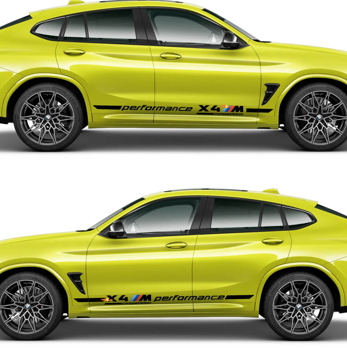 2x M Performance Strepen vinyl sticker voor BMW X4M
