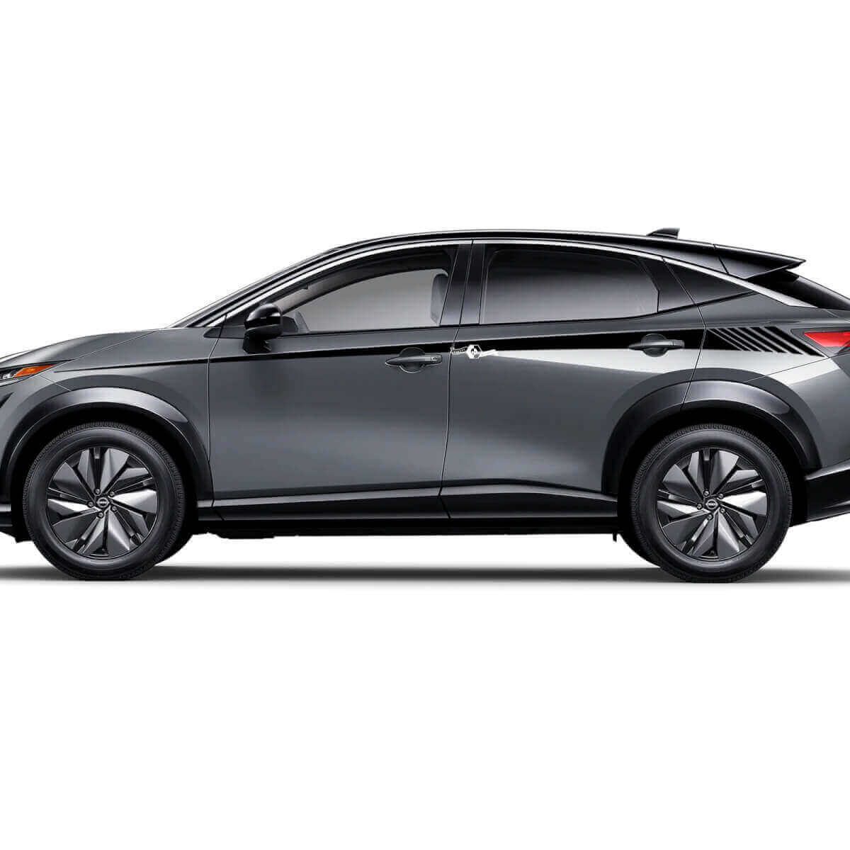 Zijdelingse race-accentstrepen grafische stickerkit voor Nissan ARIYA
