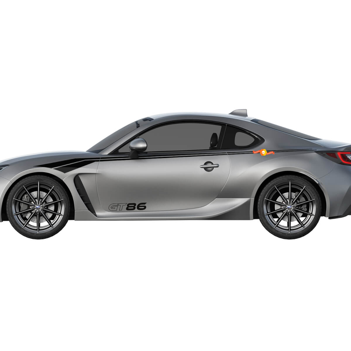 Paar Racing Accent Strepen Vinyl Sticker Decals voor Toyota TRD GT86
