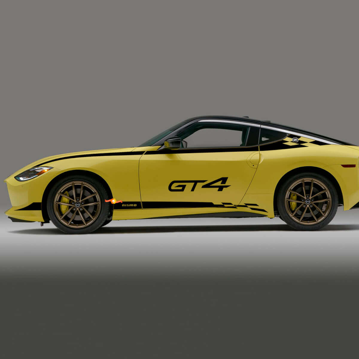 Nismo Zij Checkered Streep Sticker Volledige Set voor Nissan Z GT4
