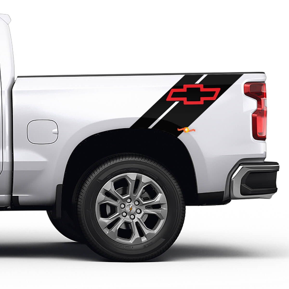 Zijbedstrepen off-road 4x4 Decals Stickers 2 kleuren voor Chevrolet Bed
