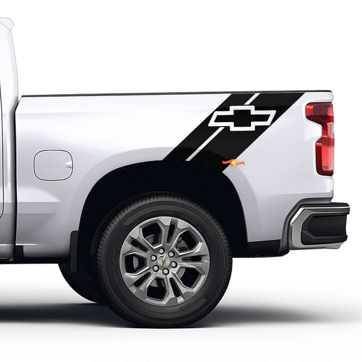 Zijbedstrepen off-road 4x4 stickers voor Chevrolet Bed
