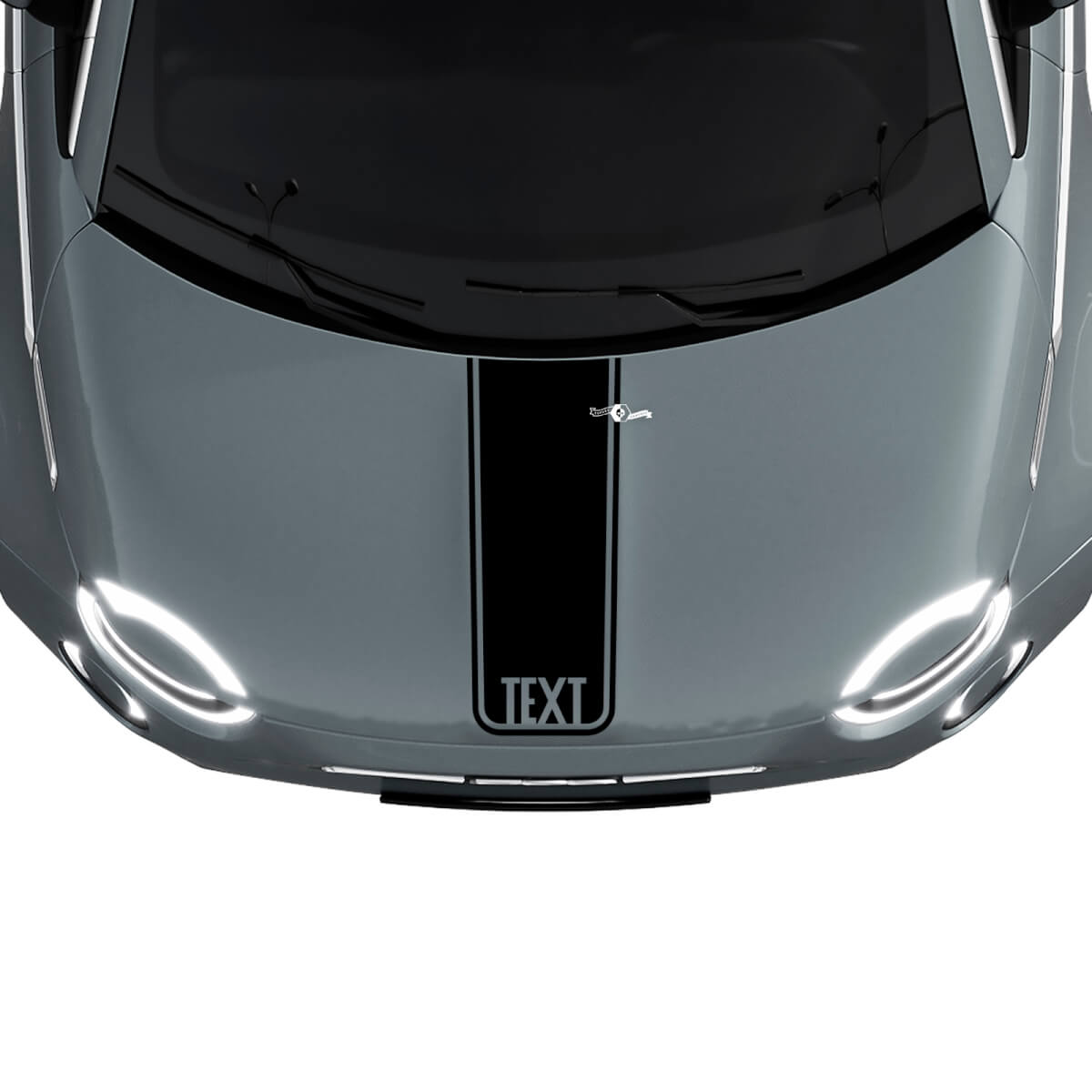 Aangepaste Tekst Centrale Motorkap Streep Decal Sticker Graphics voor Fiat 500