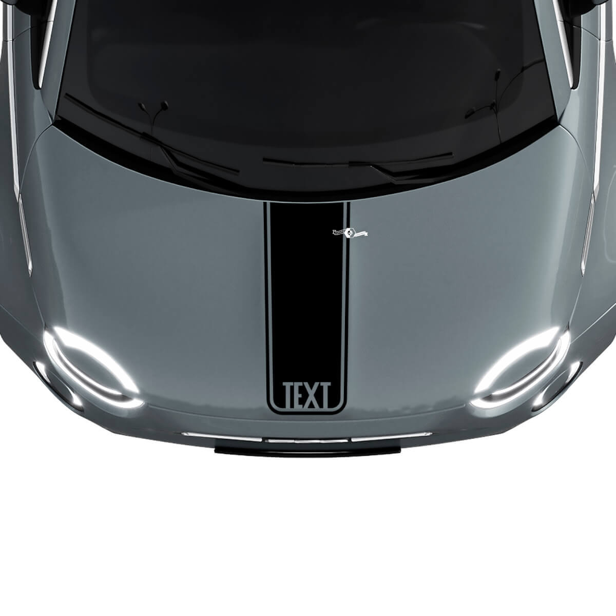 Aangepaste Tekst Centrale Motorkap Streep Decal Sticker Graphics voor Fiat 500