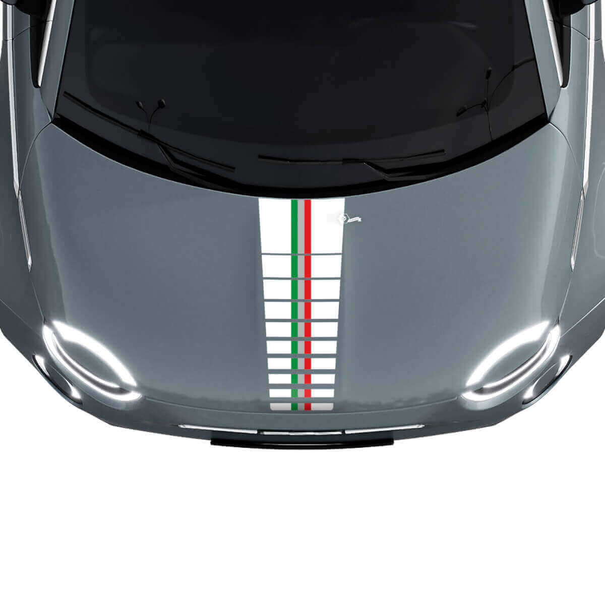 Italië Vlag Strepen Motorkap Decal Sticker Grafieken voor Fiat 500