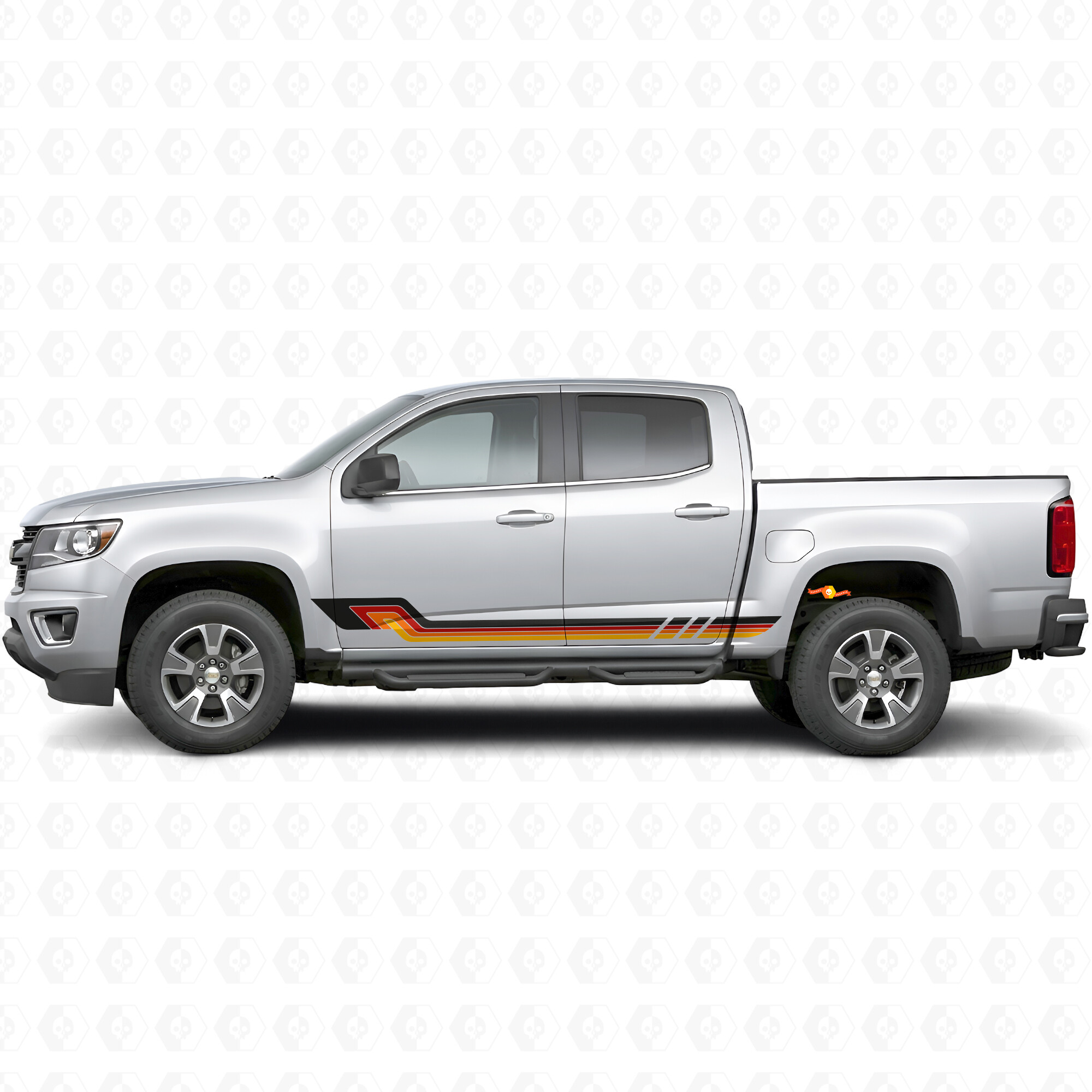 Retro parallelle deur- en dorpelvinylstrepen voor Chevrolet Colorado 2e generatie 2015-2022