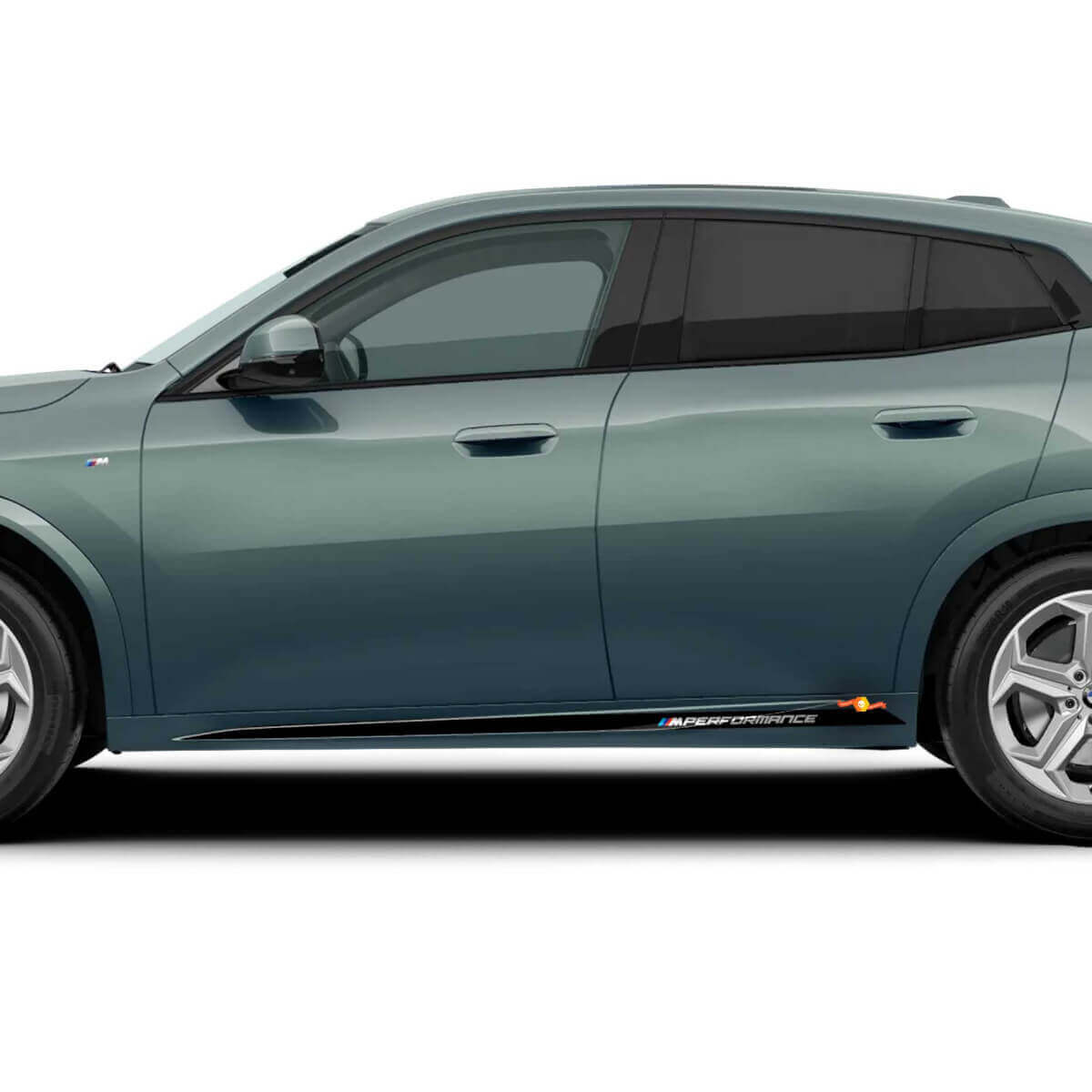 M Performance-stijl zijkantstrip vinylstickers voor BMW X2 U10