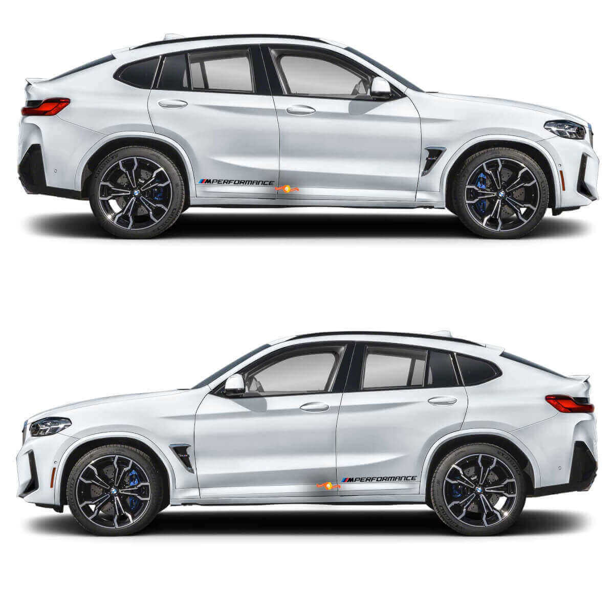 2x M Performance vinyl sticker voor BMW X4M
