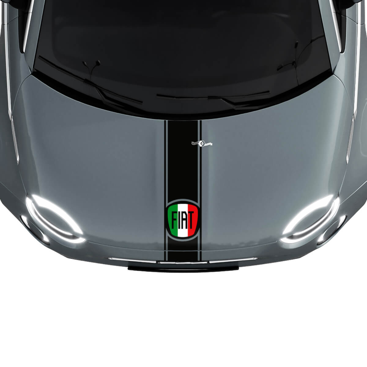Streep Italië Vlag Motorkap Streep Sticker Grafische voor Fiat 500
