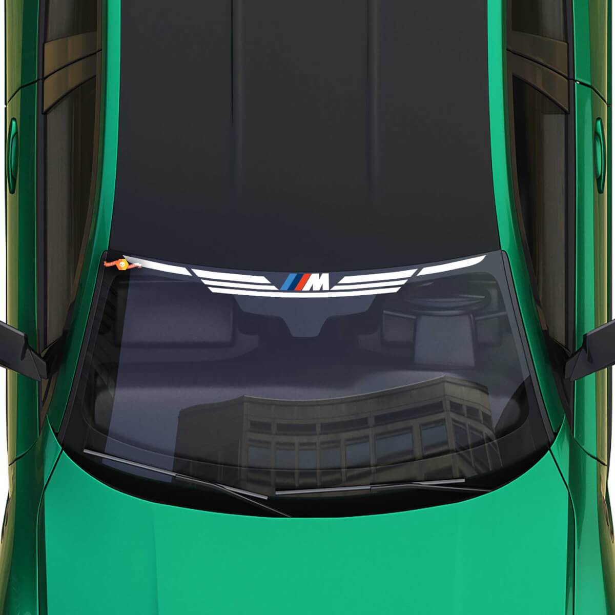 Motorsport M vleugelstrepen sticker voorruitsticker passend voor BMW G-serie
