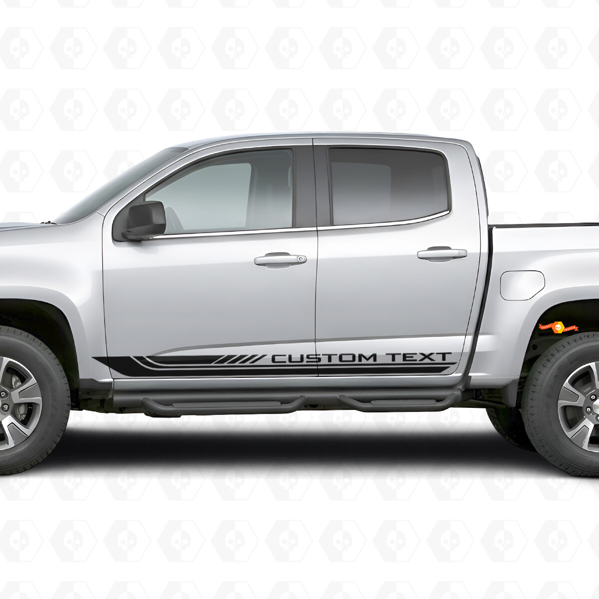 Aangepaste Tekstkader Deur & Rockerpaneel Vinyl Strepen voor Chevrolet Colorado 2e Gen 2015-2022