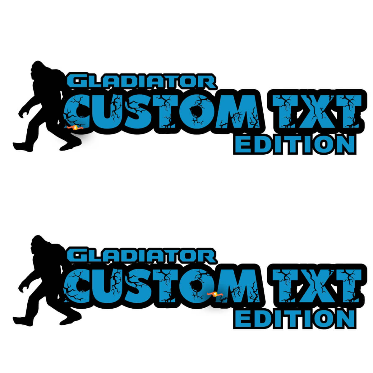Aangepaste tekst- en logostickers voor Gladiator Edition motorkappen voor Jeep Gladiator motorkappen
