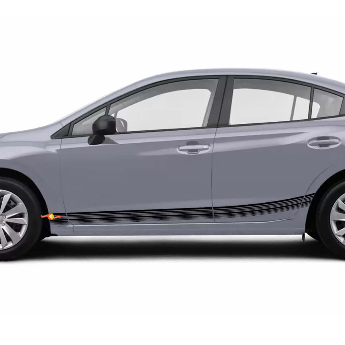 Koppel Rocker Panel Side Skirt Vinyl Body Car Stripe Racing Vinyl Decal Sticker passend voor Subaru Impreza
