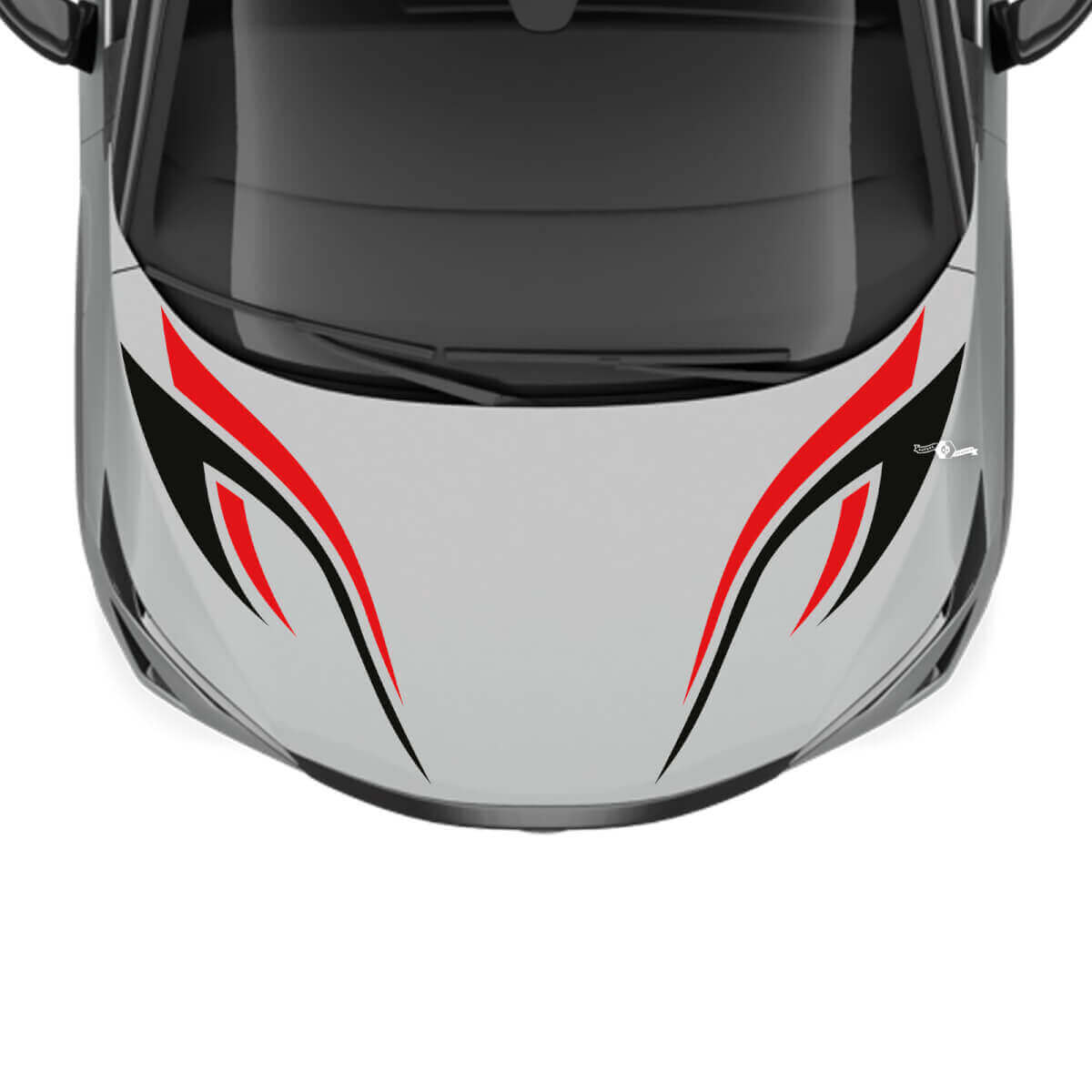 Motorkap met dubbele kleuren Tribal Stripe-racegraphics sticker voor Nissan ARIYA
