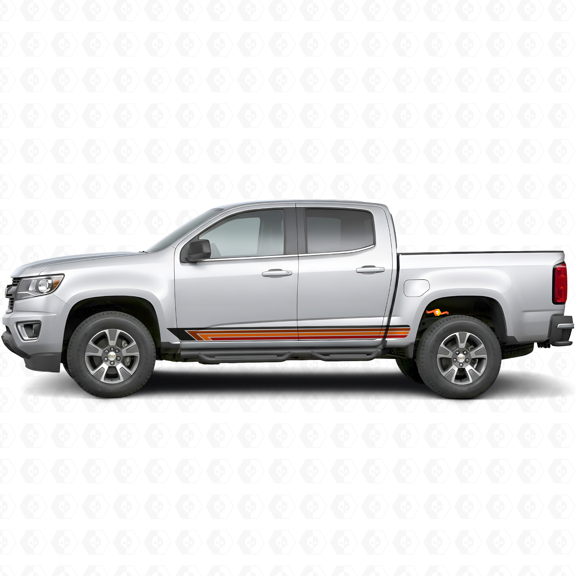 Vintage Band Deur- & Rockerpanel Vinyl Strepen voor Chevrolet Colorado 2e Gen 2015-2022