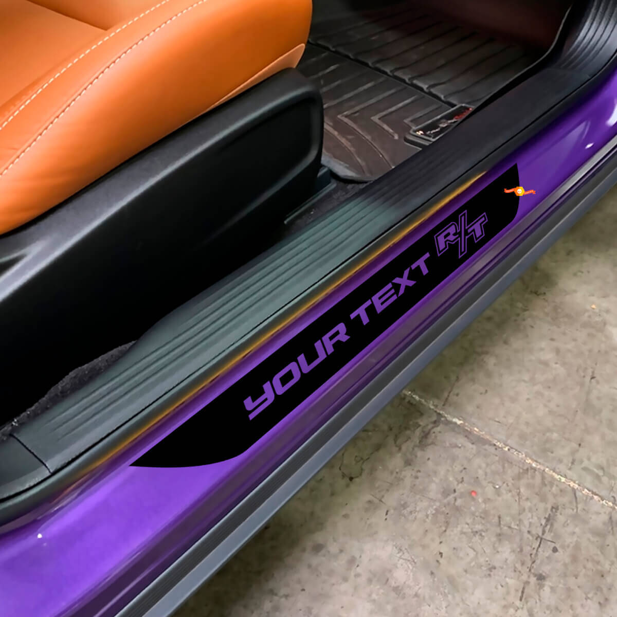 R/T met Aangepaste Letters Deurdrempel Stripe Vinyl Stickers Kit voor Dodge Challenger