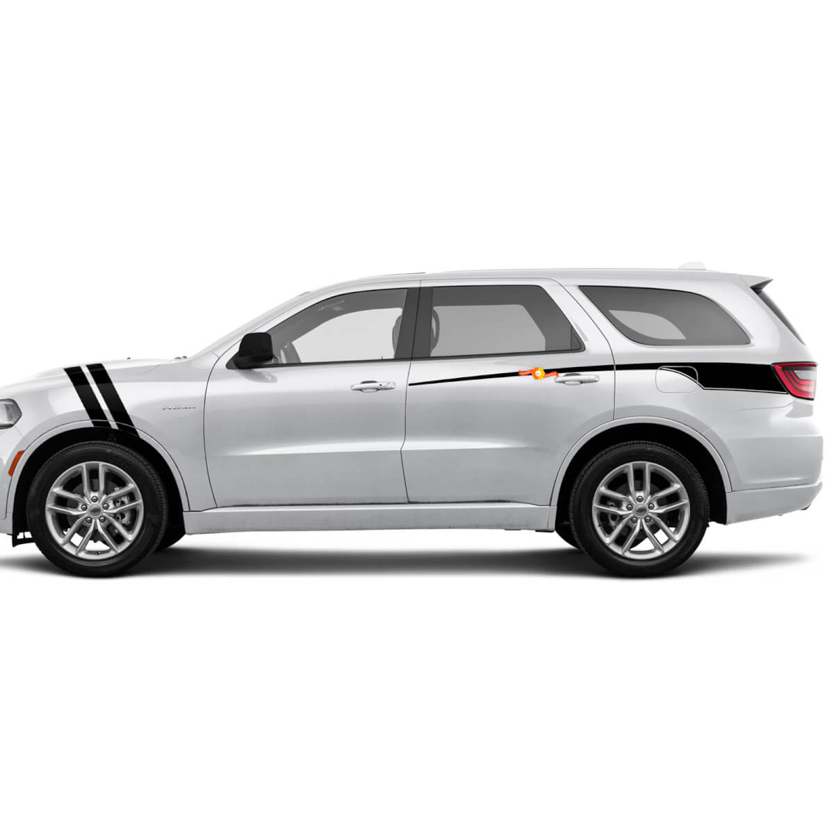 Zij-achter- en voorste Hash spatbordstrepen Deur Vinyl Grafische Decal Strepen voor Dodge Durango
