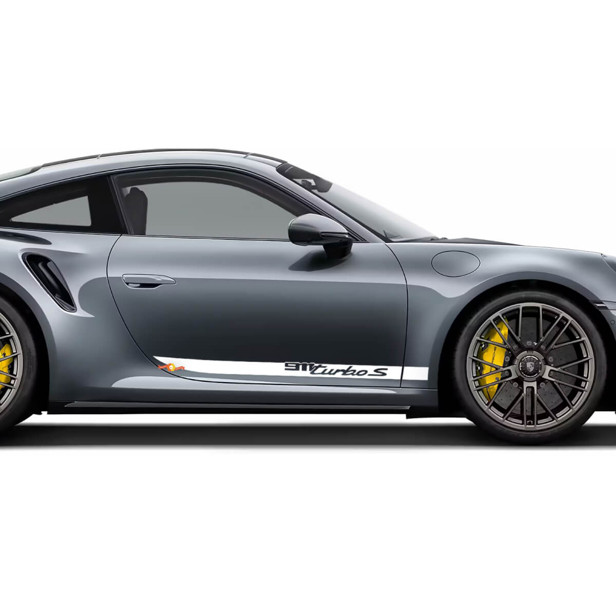 Zijkits grafische sticker voor Porsche 911 Turbo S 992.2