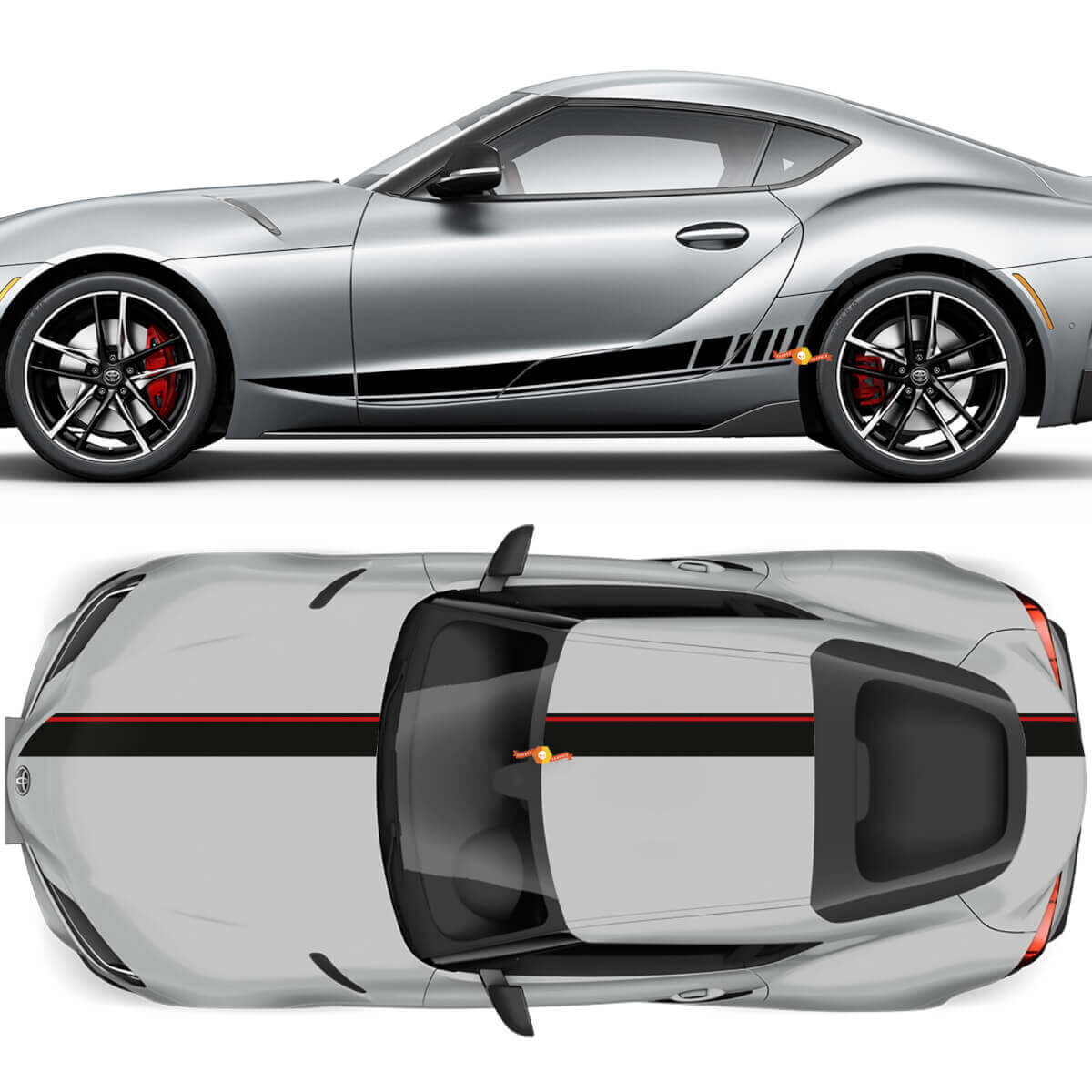 Racing Strepen Volledige Set Vinyl Decal Sticker voor Toyota Supra 2020-2026