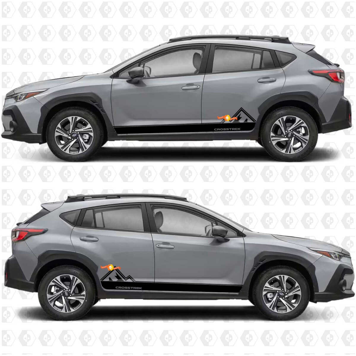 Zijdeur Strepen Bergen Rocker Panel Vinyl Stickers voor Suba Crosstrek
