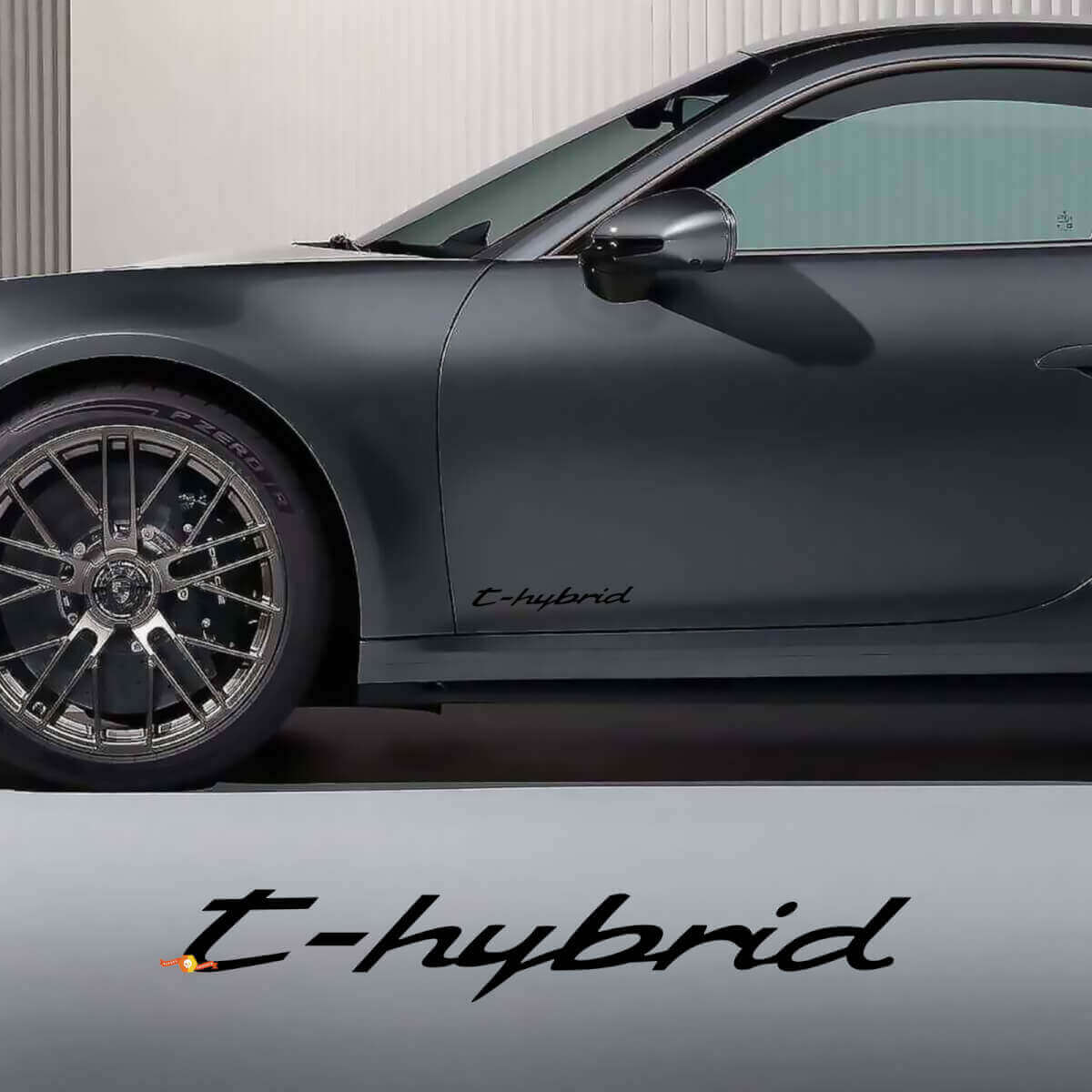 T-Hybrid zijdeur vinyl decal kit voor Porsche 911