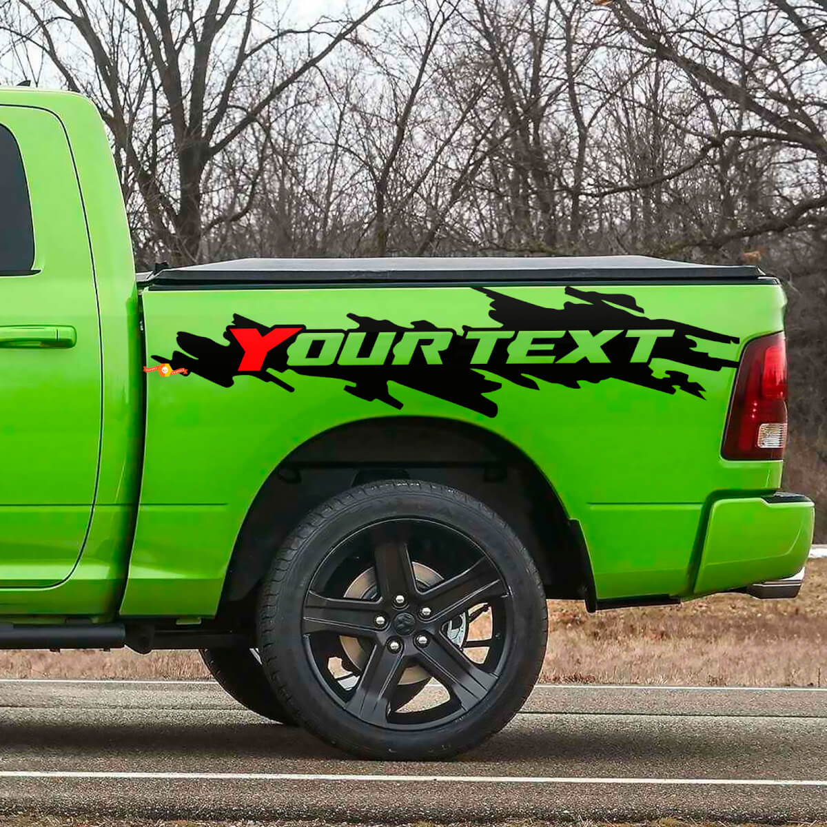 Aangepast Vinyl Decal Kit voor Modderspatten Cabinewand Dodge Ram Rebel
