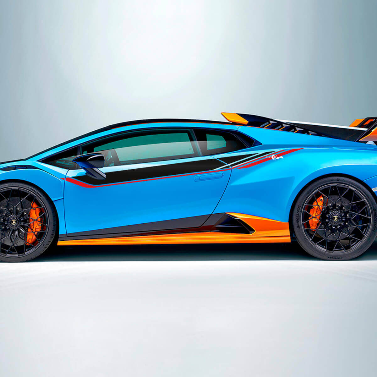 Racing UP Strepen Zijkant Vinyl Sticker Grafische Decal voor Lamborghini STO
