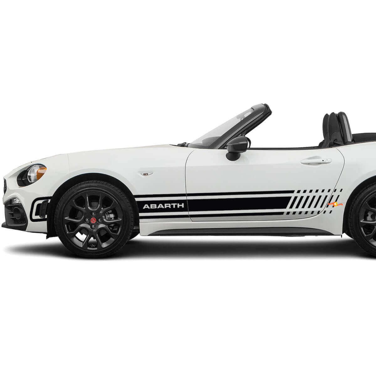 Zijstreep racestreep sticker voor Fiat 124 Spider Abarth
