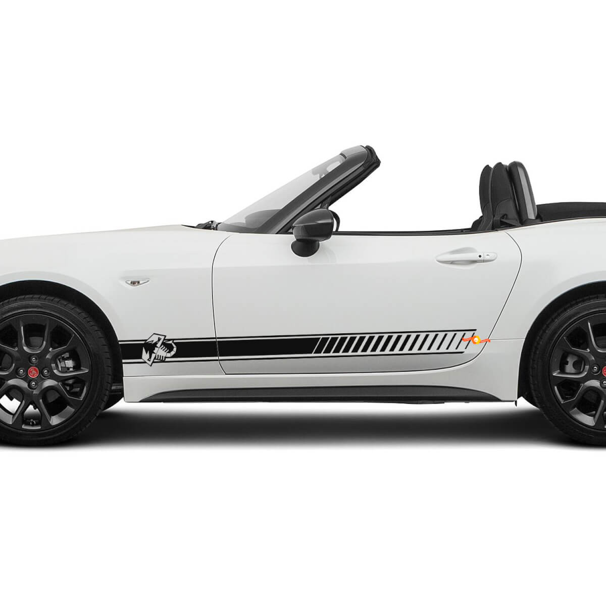 Zijstreep Abarth Racing Stripe Decal Graphics Sticker voor Fiat 124 Spider Abarth
